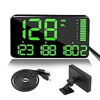 Vista 1 de Kingneed - Pantalla original universal de GPS con velocímetro y odómetro digital para automóvil, la velocidad aparece en entalla en millas por hora