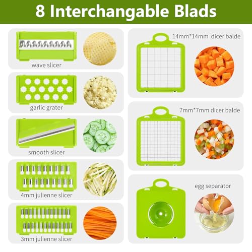 16-in-1 Vegetable Chopper with Container & Draining Basket - Image 2