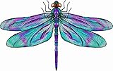 Dopetattoo 6 Sheets Temporary Tattoos Butterfly Tattoo Purple and Blue Dragonfly with Delicate...