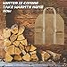 TwentyNext Firewood Log Carrier Waxed Canvas Tote Bag with Handles, Heavy Duty Firewood Holder Fireplace Wood Stove Accessories for Camping,BBQ Indoor & Outdoor