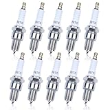 F6TC Spark Plugs for Honda GX160 GCV160 GX100 GX120 GX200 GX240 GX270 GX340 GX390 Series Lawnmower Engine Sparkplug， F6TC Spark Plug for NGK BP6ES and for Champion N9YC, (10 Pack F6TC Spark Plug)