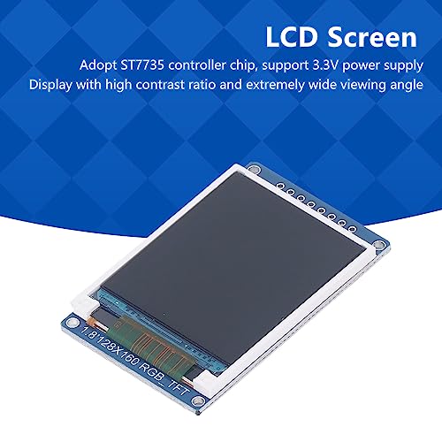 Image of 1.8 Inch TFT LCD Display Module for ST7735 Chip Port 128x160P HD Full Color Display Screen High Contrast 8 Pin Port 3.3V