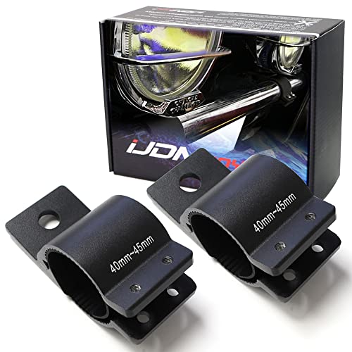 iJDMTOY (Pair 40mm-45mm 1.5-Inch Bullbar Mounting Bracket Clamp Compatible with LED Light Bar, Off-Road Driving Lights, LED Work Lamps