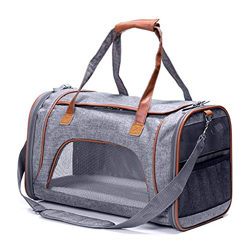 Haustier Rucksack Pet Herbst und Winter-Out Mini-Katzen-Tasche Slanting Tragbare Cat-Falte Katze Käfig Hund Imbiss Warm Schulter-Rucksack (Color : Gray) Cover