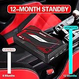 MOSIQTIVE Car Jump Starter, 1000A 10800mAh Portable Auto Battery Starter, Fast Restart 12V Car Battery Charger for Up to 7.0L Gas & 6.0L Diesel Engines with LED Indicators, USB QC, Battery Booster - 4