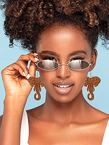 12 Pairs African Wooden Drop Earrings Bohemian Pendant Dangle Earrings Lightweight Ethnic Style Wood Earrings For Women (Stylish Style) #TOP1