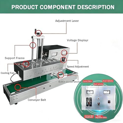 Automatic Induction Bottle Cap Sealer, 15-300mm Continuous Aluminum Foil Sealing Machine, Ideal for Plastic & Glass Bottles (15-60mm) - High Efficiency, Easy to Use