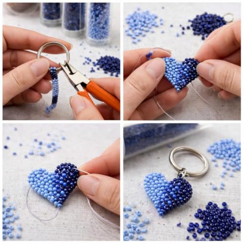 Image of Beadsnfashion Preciosa Seed Beads Blue 5 Colors Combo Size 11 /0 (2 MM) for Beading, Jewellery Making, Embroidery, Bracelets, Necklace and Craft Projects