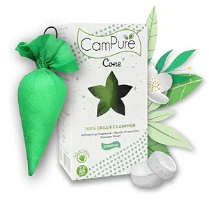 Mangalam CamPure Camphor Cone (Jasmine) Pack Of 2 - Room, Car and Air Freshener & Mosquito Repellent