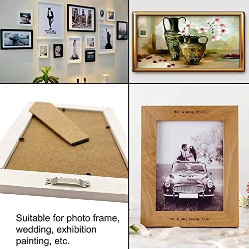 Image of MroMax 100PCS Sawtooth Picture Hangers Iron Picture Hangers 1.69 inch x 0.31 inch Double Hole Picture Frames Hangers for Hanging Clock Paintings Artwork Picture Frame Hook Photos Silver