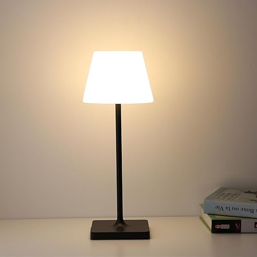 Lámparas de noche con puertos USB y tomacorrientes, lámpara de mesa con control táctil para mesita de noche de dormitorio, regulable, inalámbrica,