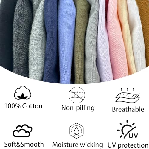 Image of vidsel 100% Cotton Skull Caps Beanie Night Cap Sleep Hats for Men Women | Breathable,Soft,Lightweight Skully Cap,Running Beanie Cycling Helmet Liner,Wicking Head Cover,CPAP Chemo Bald Cap
