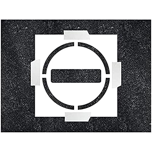 V Safety No Entry Icon Stencil - 400x400mm - 1.1mm Polypropylene, White, 400 x400 mm