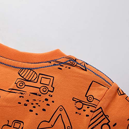 Construction Shirts Toddler Boy Kids Short Sleeve T Shirts Truck4