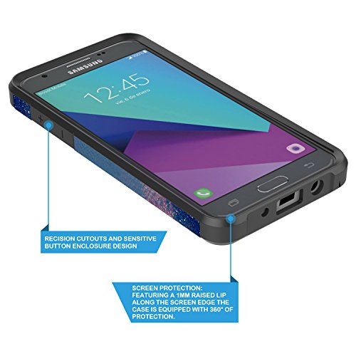 J7 V Case, Galaxy J7 Prime Case, Galaxy J7 Sky Pro Case, Galaxy J7 Perx Case, Galaxy Halo Case, Rosebono Dual Layer Shockproof Hard Cover Graphic Case For Sm-J727 (Colorful Mandala) #TOP4