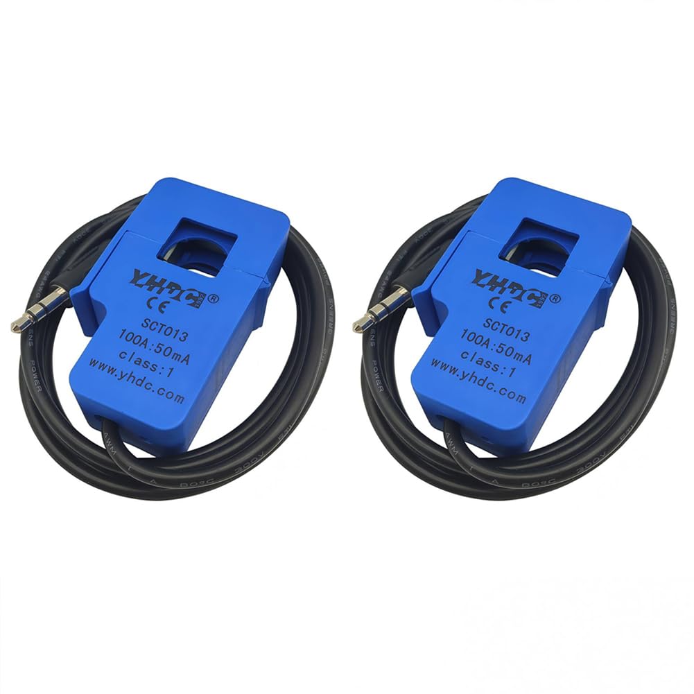 2Pcs SCT-013-000 100A 50mA Non-invasive Split Core Current Transformer Sensor SCT013