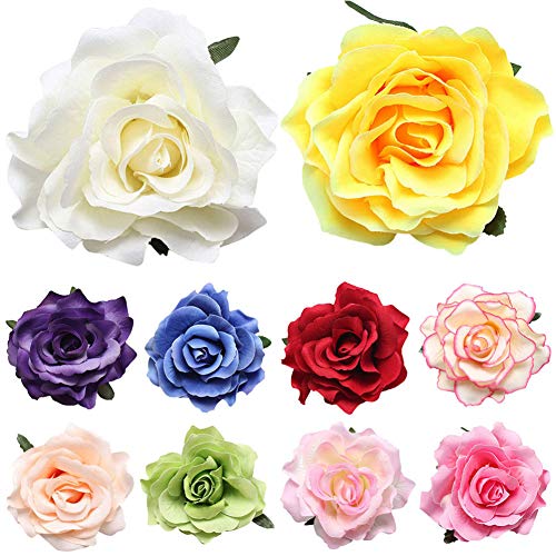Tvoip 10Pcs Women Girls Hair Clips & Floral Brooch Ornaments Bohemia Bridal Flower Rose Wedding Girl hair hairpin Decoration Accessories (Set1) Tvoip 10Pcs Women Girls Hair Clips & Floral Brooch Ornaments Bohemia Bridal Flower Rose Wedding Girl hair hairpin Decoration Accessories (Set1)
