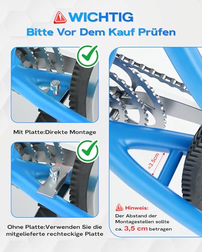 WATSABRO Fahrradständer Mittelständer 24-29 Zoll Höhenverstellbar (35 KG) – Ansicht 2