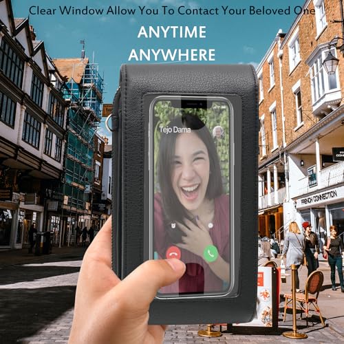 CrossBody Bags with Touchscreen Cell Phone Purse Window Zipper Pocket,RFID Blocking Card Holder iPhone bag for Women2