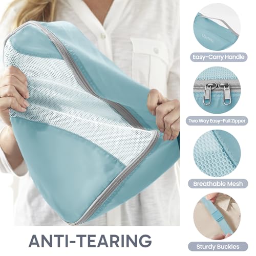 Image of OlarHike 10 Set Packing Cubes for Travel, Gifts for Women Mom,Anti-Tearing Suitcase Organizer with Over 1000 pcs Mesh Holes,Vacation Essentials & Accessories for Cruise Ship
