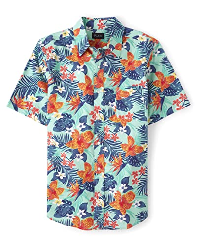 Image of The Children's Place boys Short Sleeve Button Up Shirt