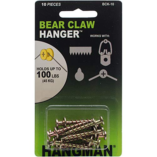 Image of Double Headed Bear Claw Hanger 1in 10 /Pkg-Gold