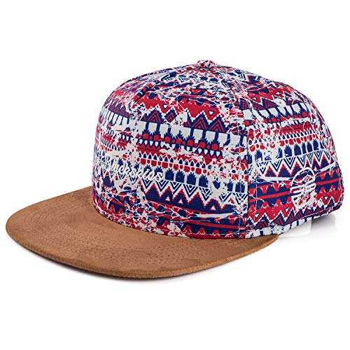 Blackskies® Quetzalcoatl Snapback Cap | Damen Herren Baseball Mütze Kappe Basecap Bunt Suede Azteken Native