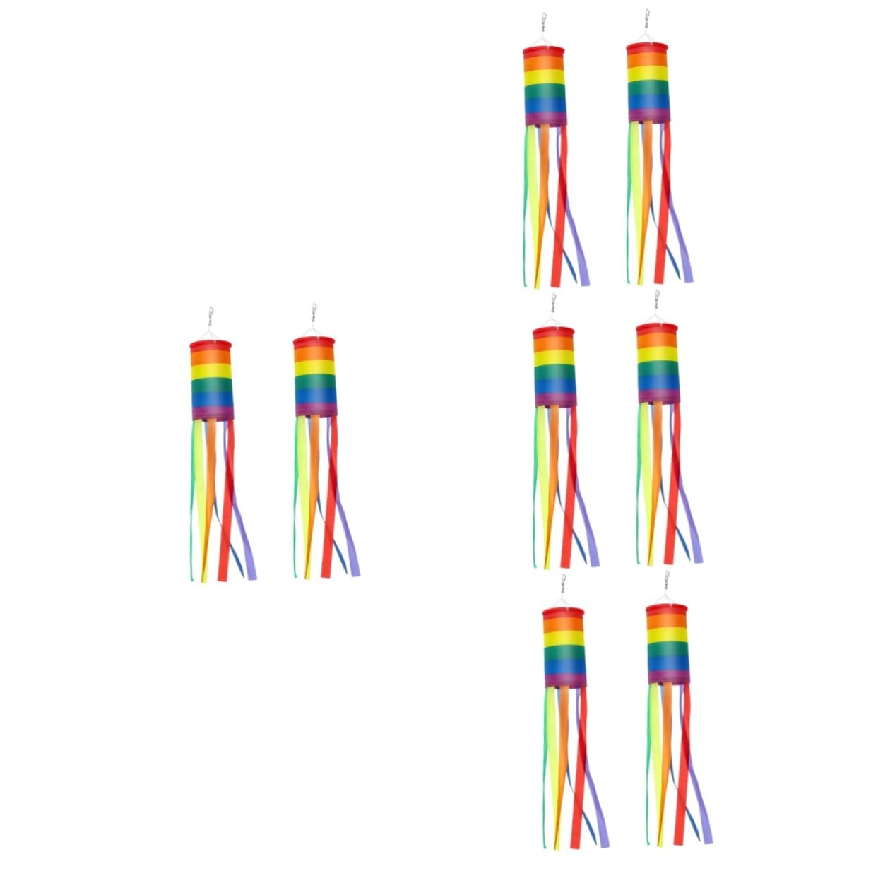 Drapeaux windsock arc-en-ciel pour animer vos barbecues et fêtes de jardin