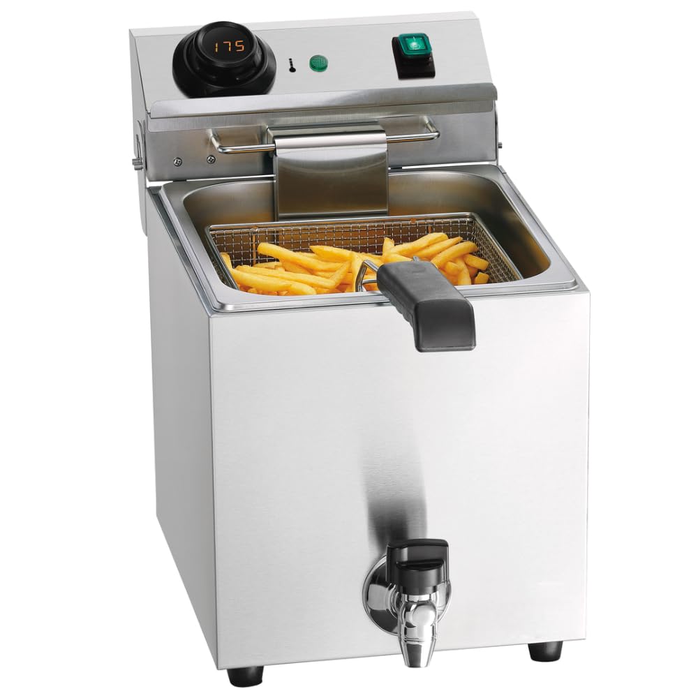 MBH Friggitrice professionale da 9 litri Friggitrice elettrica con controllo digitale per alberghiera.