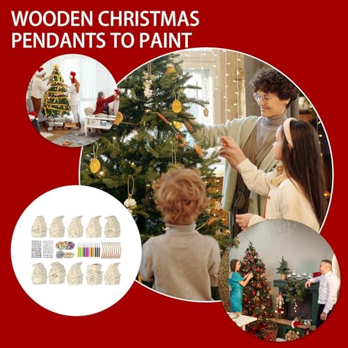 Décorations de sapin de Noël à peindre avec surface lisse