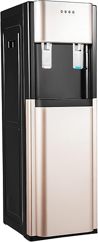 Dispensador de enfriador de agua de carga inferior para botellas de 5 galones, enfriador de agua de acero inoxidable con 2 ajustes de temperatura,