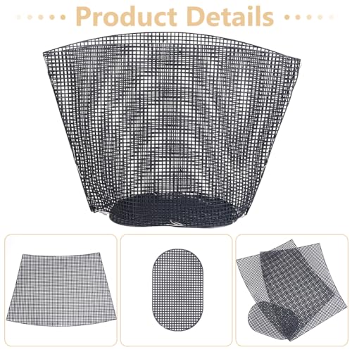 Image of WADORN 2 Sets Clear Mesh Plastic Canvas Sheets for Embroidery, Blank Needlepoint Canvas Sheets for Crochet Bucket Bag Making Acrylic Yarn Knit Crochet Projects DIY Handmade Bag Weaving Kit, Black