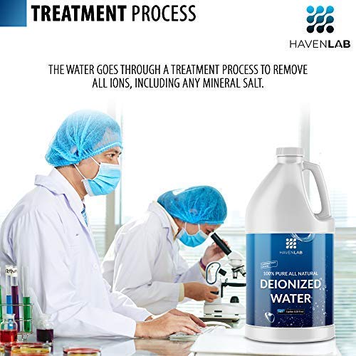 Haven Lab Deionized Water - Distilled Hydrogen Solution - Demineralized Purification Softener in a Jug - For Sterile Washing, Automotive Cleaning, and Watering Plants (2 Gallons) - Thumbnail 2