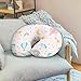 PJHEQOXE Hot Air Balloon Patterned Nursing Pillow Cover for Newborn Mothers, Specifically Designed for Original Breastfeeding Support Pillow Pink，Cartoon Clound Stars Moon(Cover Only)