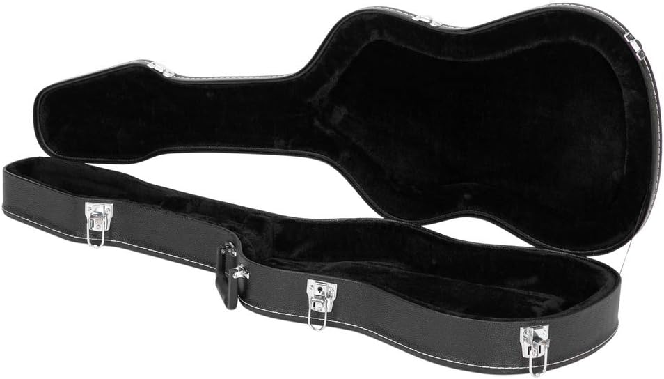 GLARRY Electric Guitar Hard Shell Case for GST&GTL Guitar Portable Waterproof Guitar Case Microgroove with Lock, Storage Extra Neck & Bridge Padding (Black)