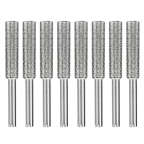 Nifocc 8 Stk Afilador de Motosierras Fresa Schleifstein Lima Pulidora Herramienta 5.5mm 7/32"