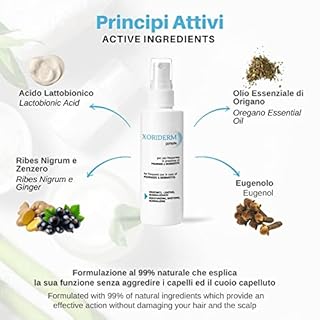 Xoriderm Serum 99% Ingredienti Naturali Lozione Utile in caso di Psoriasi e Dermatiti del Cuoio Capelluto. Azione Lenitiva, Idratante e Normalizzante.
