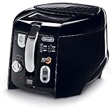 Delonghi COOL-TOUCH Electric Deep Fryer with All NEW Tilted Rotating Basket, Features Adjustable Thermostat and Digital Timer & Easy Clean Oil Drain System by DeLonghi