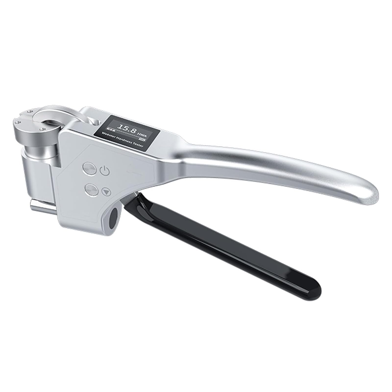 Probador de dureza portátil, pantalla LCD, medidor de dureza digital con almacenamiento automático de datos, durómetro de metal de 6 escalas para aluminio, latón, cobre, acero inoxidable