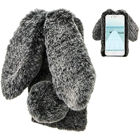 LCHDA iPhone 5 Rabbit Fur Case Cover
