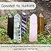 Large Crystal Tower Set of 5 – 3” Lifestyle on Fire Crystal Wands for Healing and Energy Direction – Points in Rose & Clear Quartz, Tigers Eye, Amethyst, Black Obsidian – Stone Decor