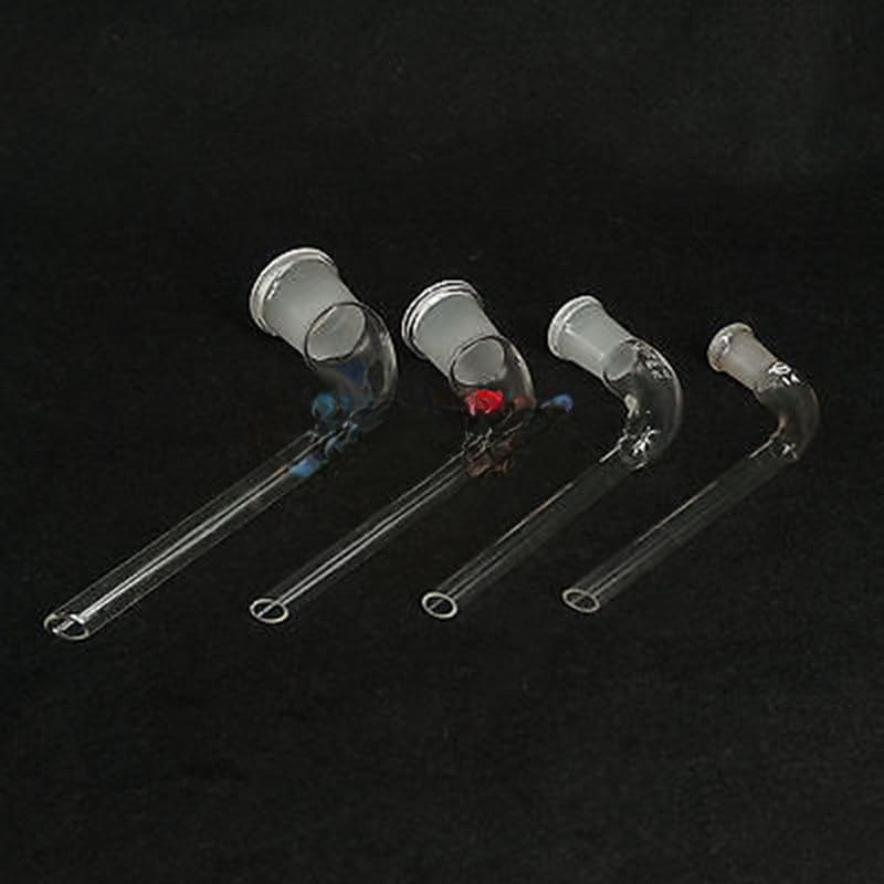 Morbio in vetro borosilicato ad alto contenuto, Adattatore for vetro da distillazione congiunto Tubo dritto in borosilicato con curvatura a 105 gradi 4 dimensioni Articoli da laboratorio(Joint 14-23)