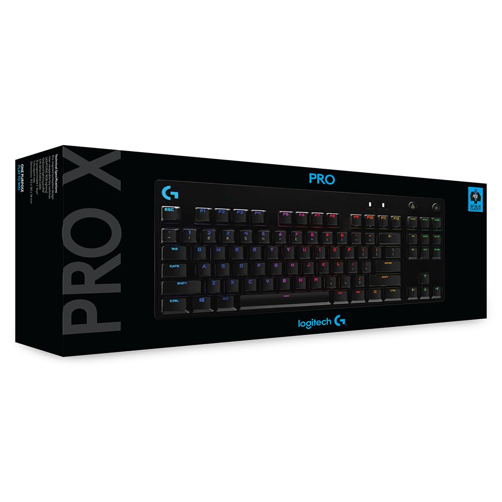 Logitech 920-009239 G Pro X RGB Mechanical Gaming Keyboard with GX Logitech 920-009239 G Pro X RGB Mechanical Gaming Keyboard with GX