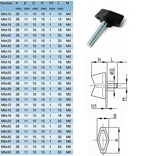 cyclingcolors 3701260820571 Screw, Black, M6x25