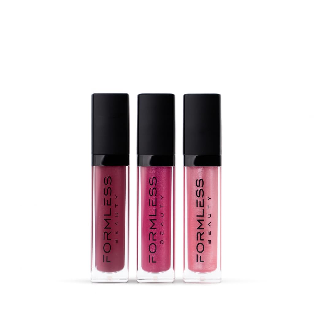 Formless Beauty by Jenny McCarthy Lip Gloss Bundle – Ascension Trio (Love, Dream & Manifest) – Hydrating, Clean, Non-Toxic, High-Shine Finish