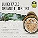 Lucky Eagle Pre Rolled Cones - Hand Rolled Palm Leaf Rolls With Corn Husk Filter - Natural, Organic Pre-Wrapped King Size Cones, 25 Rolls (King)