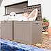 MAIUSCOLI 30 Gallon Waterproof Outdoor Storage Box,Resin Deck Box,Lockable Outside Storage Box Container for Patio Furniure,Garden Tools (30 Gallon,Grey)