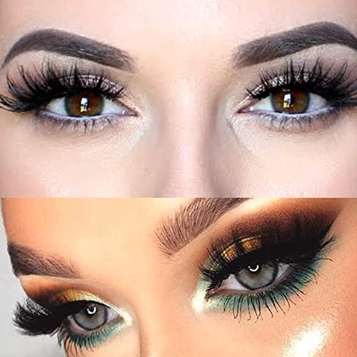 Daoder Eyelashes 25Mm Mink Lashes Fluffy Long False Eyelashes Wispy 8D Lashes Mink Dramatic Big 25 Mm Lashes Pack Large Bold Fake Eyelashes Reusable 7 Pairs (8D 25Mm Lashes) #TOP1