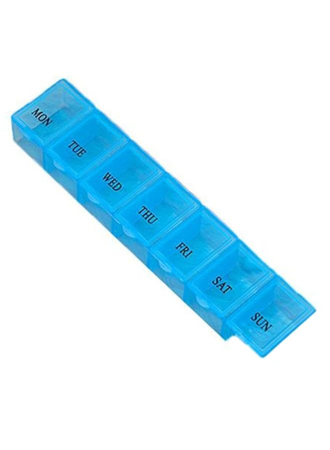 7-Lattice Weekly Medicine Pill Box Multicolored