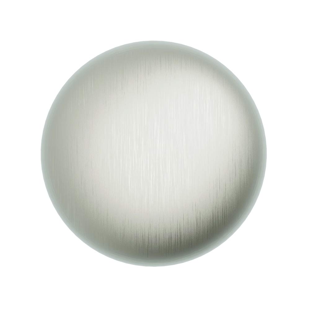 Basics Collection - Perilla (1-1/8 pulgadas de diámetro, acabado en níquel satinado (paquete de 10)